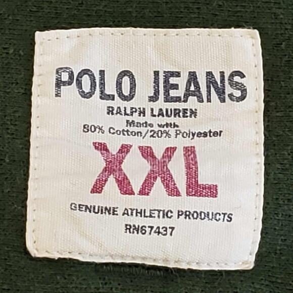 Ralph Lauren Polo Jeans Company Vintage Full Zip Hoodie Sweatshirt XXL 90s - Picture 9 of 11